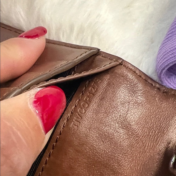 Burberry TB Monogram bi-fold long leather wallet in brown. - Picture 7 of 12